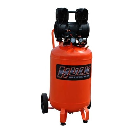 Emax Compressor EMAX  Portable Silent Air Electric Compressor, 2.0 HP, 20 Gal, Vertical, 5.77 CFM, Oil Free HP02P020SS.